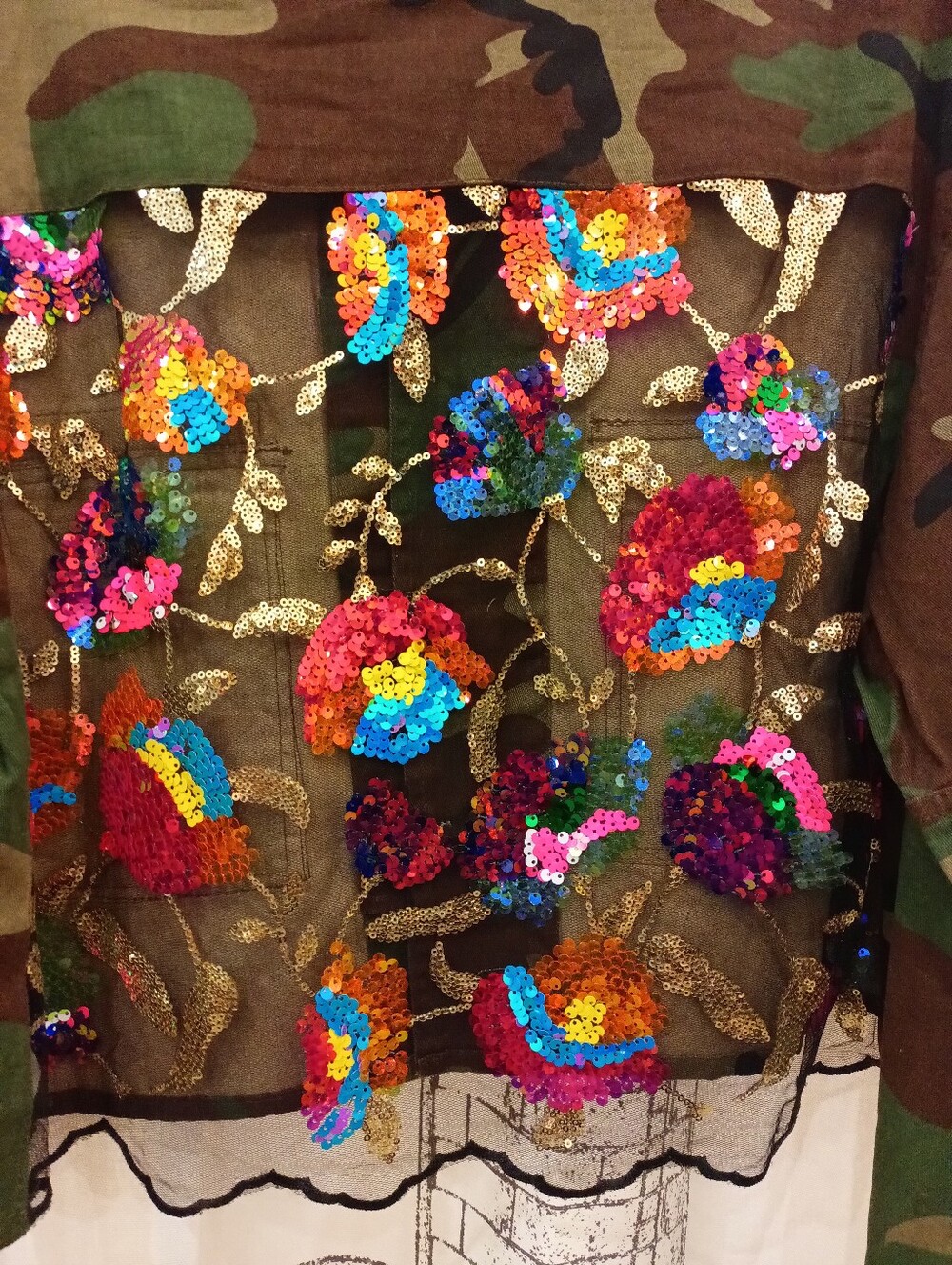 Vervet Camo Burnout Mesh Floral NWT Size Small Beautiful Statement Jacket - Picture 5 of 5